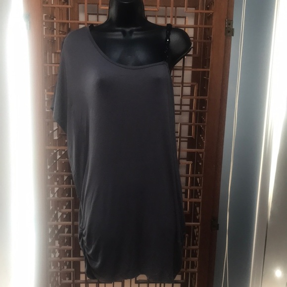Rhapsody gray shirt with one jeweled strap size XL - Picture 1 of 5